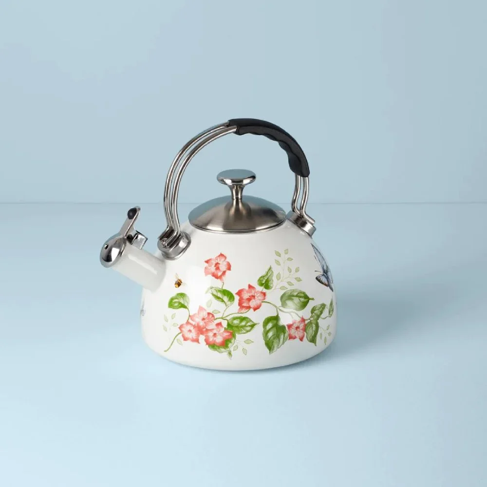 brand new LILAC PURPLE FLORAL Lenox Butterfly Meadow 2.5-Quart Tea Kettle
